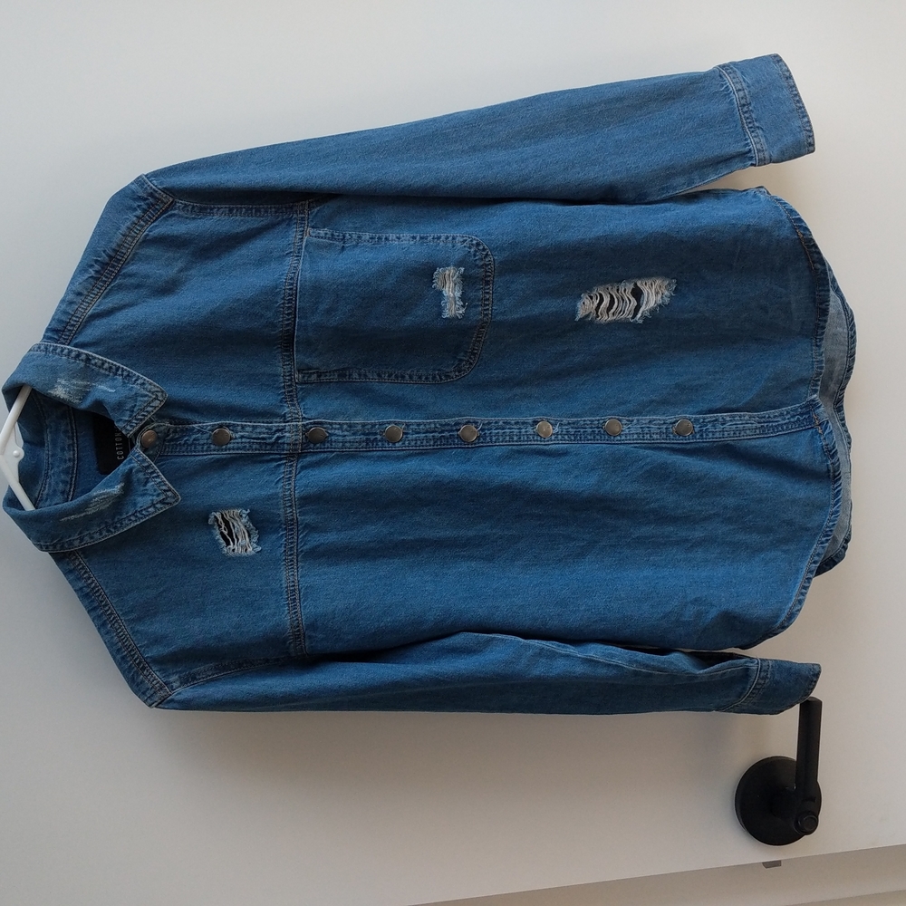 Distressed Denim Shirt